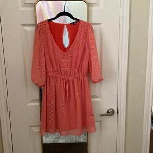 Orange patterned dress